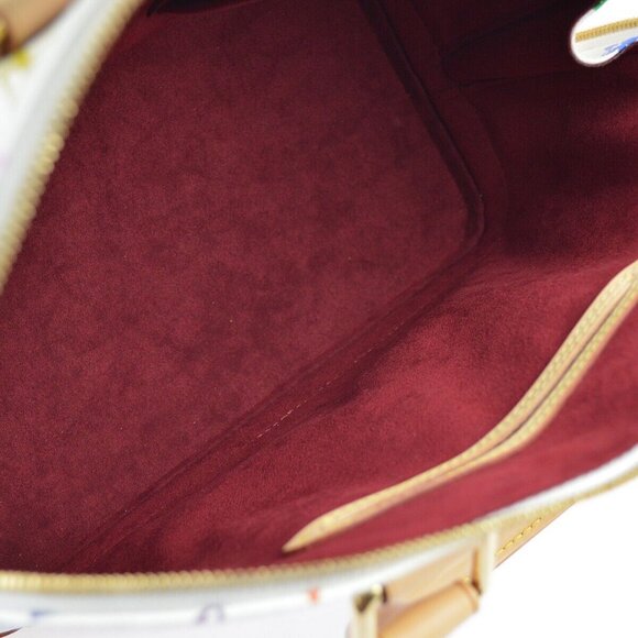 Authenticity Guaranteed Louis Vuitton White Monogram Multicolor Alma Handbag - Picture 5 of 11